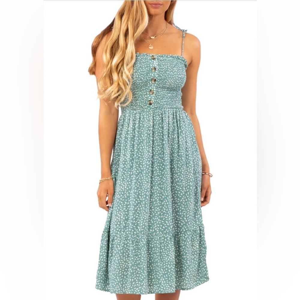 Rip Curl Sundress - Off-White and Brown